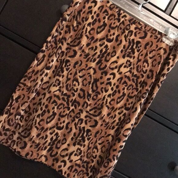 INC Brown Tones Animal Print Skirt - Size Medium - Picture 3 of 7
